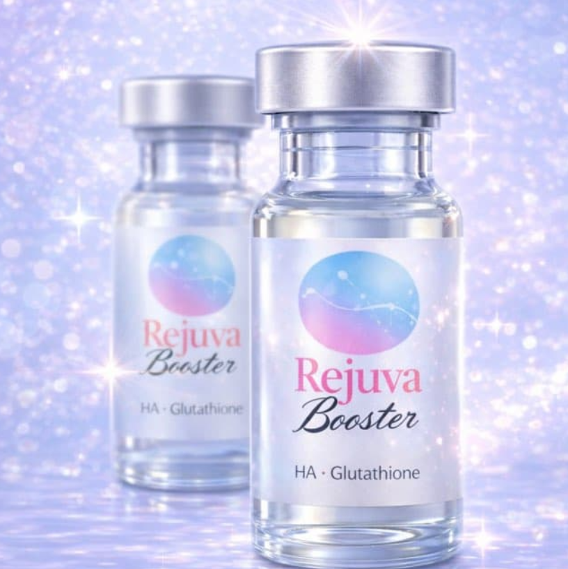 Rejuva Booster injectable solution texture with smooth cross-linked hyaluronic acid formulation